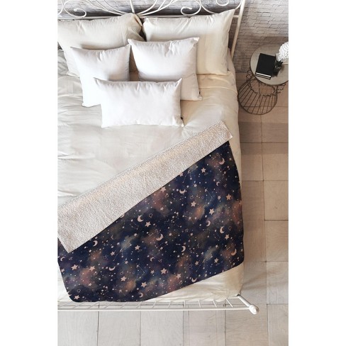 Jacqueline Maldonado Zodiac Rose Gold Throw Blanket 50x60 Deny