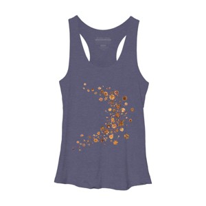 Women's Design By Humans Golden Flower Buds Breeze By designnatures Racerback Tank Top - 1 of 3