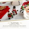 Spode Christmas Tree Black and White Snowman Ornament - image 2 of 4