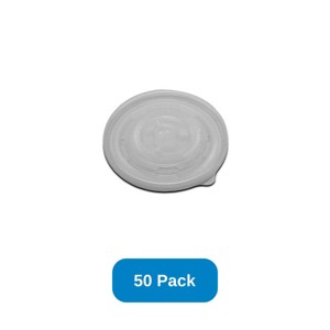 Planet+ Lid for 12-32 oz Hot & Cold Food Container Recyclable PET Plastic - Pack of 50 - 1 of 2