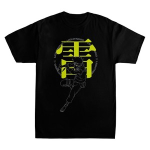 Naruto Shippuden Kakashi Lightning Men's Black T-Shirt - 1 of 2