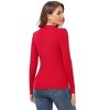 Coolmee Women's V Neck Long Sleeve Shirts Tunic Sweaters  Fall Fashion Clothes - 2 of 4