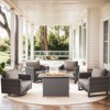 Buenhomino Patio Wicker Furniture Set with Fire Pit Table, PE Rattan Swivel Patio Chairs with Propane Fire Pit Table, 5PCS Patio Conversation Set - 2 of 4