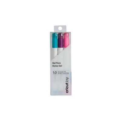 Cricut Joy 3pk 1.0 Point Gel Pens Teal/purple/pink : Target