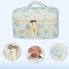 Unique Bargains Women's Quilted Makeup Bag Large Capacity Cosmetic Bag White 2 Pcs - 3 of 4