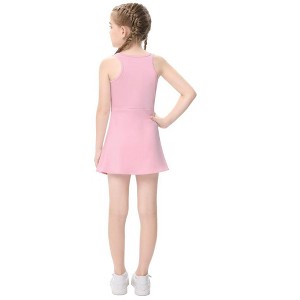 Girls Silt Tennis Dress with Built-in Shorts Girls Athletic Dress Sleeveless A Line Tennis Dress Pleated Girls Golf Dress - 1 of 4