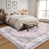 Acekool 8x10 Washable Vintage Area Rug, Non-Slip Oriental Medallion Floral Carpet, Non-Shedding Traditional Rug for Living Room, Bedroom - 3 of 4