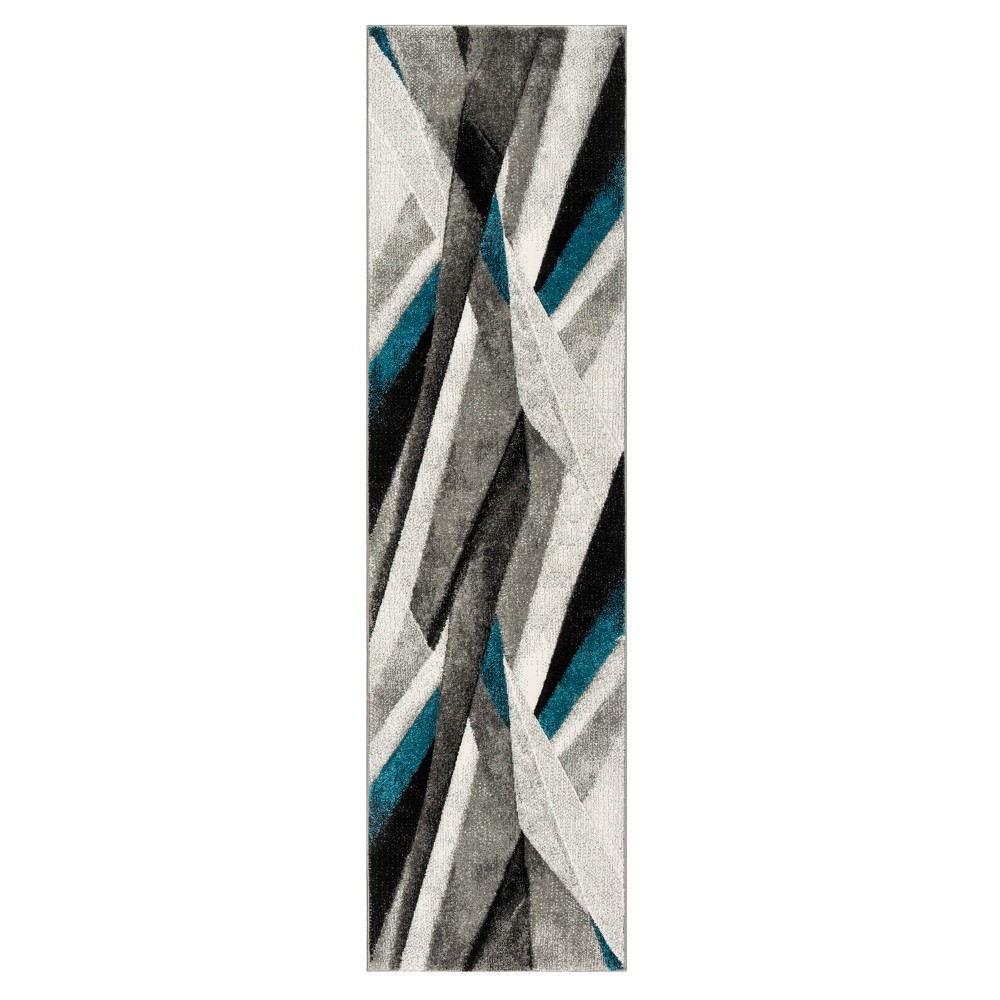  Runner Gray/Teal Geometric Loomed
