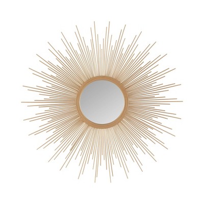 36 Dia Marlowe Round Decorative Wall Mirror Gold