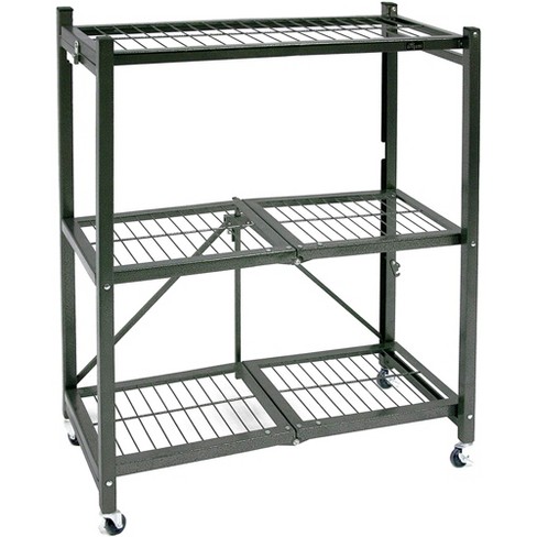 Garage Shelving, Rolling Shelf with Wheels for Storage, 3-Tier
