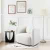 Lirago 39.37"W * 34.25"D * 28.35"H Japandi Style Accent Square Sofa Chair-Boucle Fabric Upholstered Minimalist White Cloud Couch for Living Room - 3 of 4