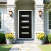 Lirago 36 x 80 Right hand Inswing Black Fiberglass Front doors with Brickmould 4-9/16" Vinyl Frame Frosted Glass - 4 of 4