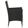 vidaXL Patio Chairs with Cushions 2 pcs Poly Rattan Black - 4 of 4