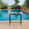 Rectangle Outdoor Bar Height Table, Long Balcony Hot Tub Table with Waterproof Top, Patio Bar Height CounterTable for Balcony, Garden, Yard, Poolside - 4 of 4