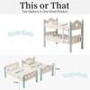 ROBOTIME Baby Doll Bunk Bed, Wooden Doll Bed Cradle,18-Inch Doll Crib,Stackable Doll Bed,Fits Girl Dolls, Blue, 21.7''*11.9''*10.83'' - 3 of 4