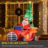 KWPZQEB Christmas Inflatables Santa Claus Outdoor Decorations, Blow Up Santa Claus, Built-in LED Light, Xmas Outside Decor for Front Back Yard Garden - 3 of 4