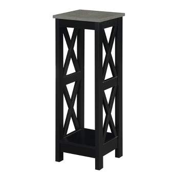 Oxford 2 Tier Plant Stand Cement/Black -  Breighton Home 
