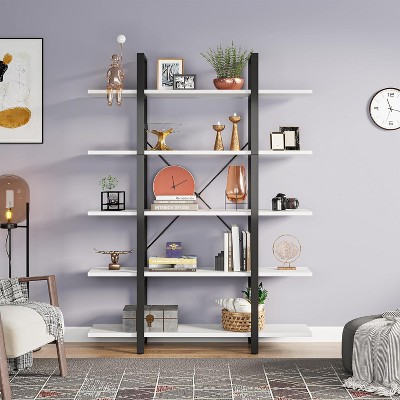 Hommoo 5-Tier Industrial Bookshelf