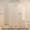 PAGED 65.7"x17.7" Full Length Mirror,Leaning Floor Full Body Mirror with Shelves for Storage,Suitable for Bedroom,Living Room,Cloakroom - 3 of 4