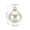 Unique Bargains Beautiful Designer DIY Jewelry Making Faux Pearl Pendants 150 Pcs Gold White 0.47" - 2 of 4