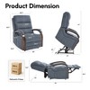 GlasFlength Accent Chairs Modern with Comfortable Seating for Living Room or Lounge Area Gray,36.6”*30”*42.5" - 2 of 4