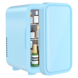 YASHE Mini Fridge, 6 Liter/8 Can 110V AC/DC Portable Thermoelectric Cooler Refrigerators for Bedroom, Skincare, Beverage, Office, Dorm Room and Car - 1 of 4