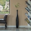 Uniquewise Bottle Shape Decorative Floor Vase, Brown with Cobbled Stone Pattern - Modern Home Decor, Elegant Tall, Ceramic Accent Piece Statement - 2 of 4