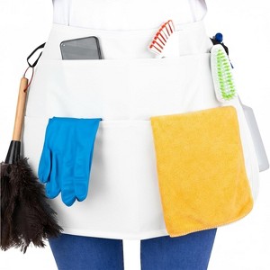 Professional Waterproof Cleaning Apron with 5 Pockets - Wearable Tool Organizer for Commercial and Residential Cleaners - 1 of 4