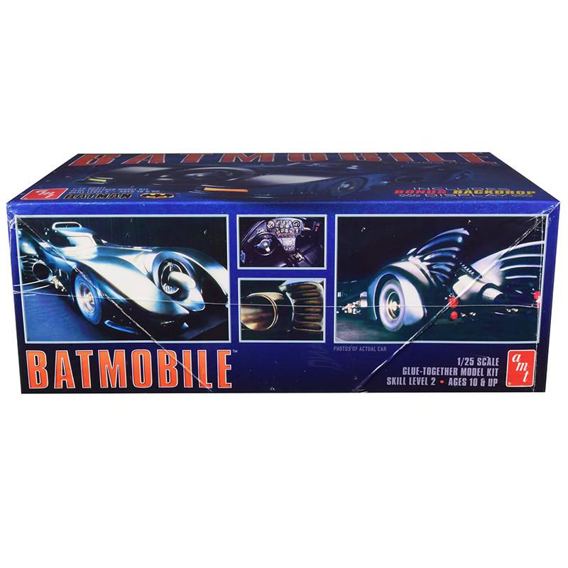 Skill 2 Model Kit Batmobile "Batman" (1989) Movie with Backdrop Display 1/25 Scale Model by AMT, 3 of 5