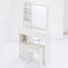NicBex Vanity Desk with Mirror and Light Small Vanity with Sliding Mirror, Multi-Layer Storage, Compact Makeup Table with Stool for Bedroom - 2 of 4
