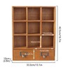YIYIBYUS Wooden Storage Box Display Shelves with 2 Drawers Vintage Wooden Cabinet - 3 of 4