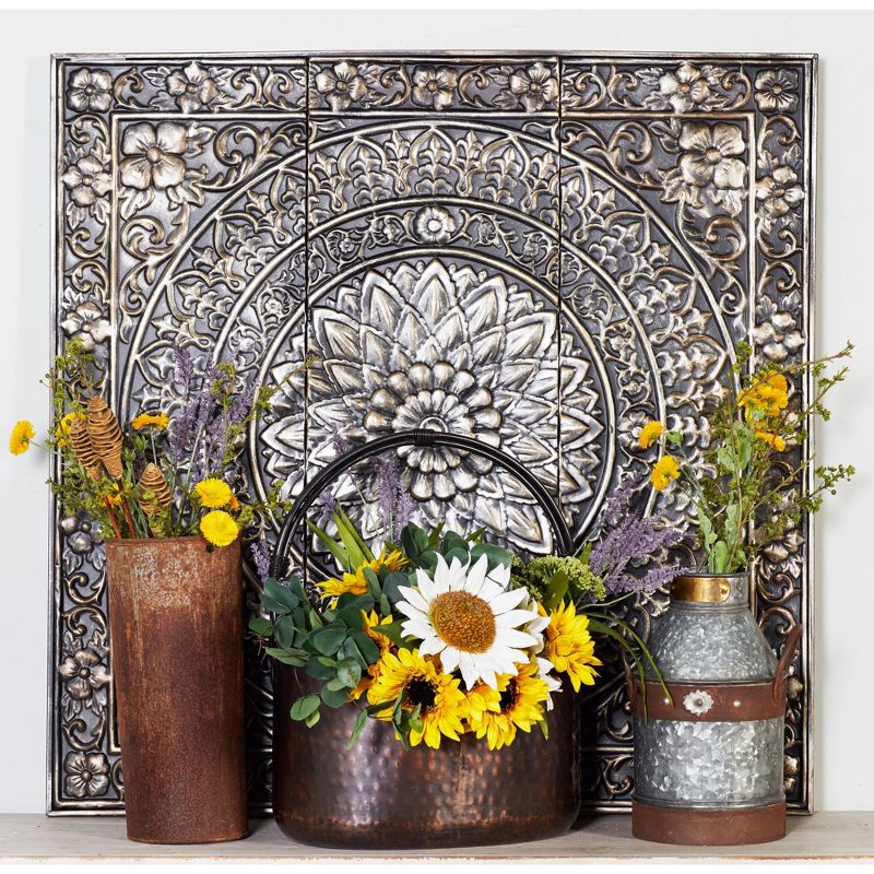 Rustic Metal Scroll Wall Decor with Embossed Details - Olivia & May, 3 of 23