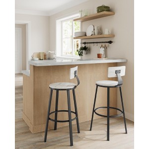 2 Pack Bar Stools, 28.7 Inches Barstools with Back, Counter Stools Bar Chairs with Backrest, Steel Frame - 1 of 4