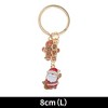 Unique Bargains Christmas Keychain Double Ring Zinc Alloy Colorful 3.15" 1 Pc - 2 of 4
