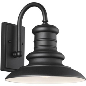 Generation Lighting Redding Station 12 1/2" High Black Outdoor Wall Light - 1 of 3