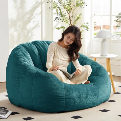 Mjkone Faux Fur Giant Bean Bag Chair