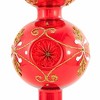 Golden Bell Collection 13.25 In Shiny Red Finial W/Gold Design Reflector Tree Topper Tree Toppers - 3 of 4