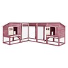 vidaXL Rabbit Hutch Mocha and White - 2 of 4