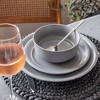 over&back Set of 4 26oz Rimmed Hand-Finished Stoneware Cereal Bowls Semi-Matte - 2 of 4