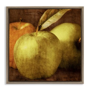 Stupell Industries Vintage Apples Close Up Floating Frame Canvas Art - 1 of 4