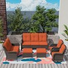 UPTION 6-Piece Wicker Outdoor Patio Conversation Set with Cushions - 4 of 4