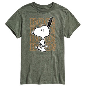 Men's - Peanuts - Boo Snoopy Scared Short Sleeve Graphic T-Shirt - 1 of 4