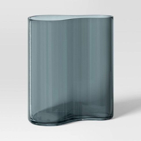 Medium Shaped Glass Vase Green - Threshold™ : Target