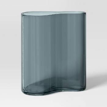 Medium Shaped Glass Vase Green - Threshold™