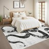 Modern Washable Area Rug Animal Snake Pattern Rug Home Decor Snake Carpet, Low Pile Non Slip Rug - 2 of 4
