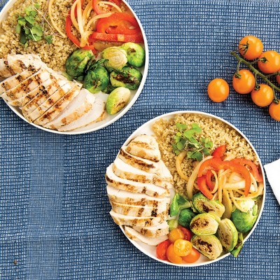 White 8-Inch Round Microwave-Safe Lunch Plates, Set of 2