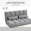 Resenkos 2-In-1 Sofa Bed, Convertible Floor Sofa Chair, Folding Couch Bed, Guest Chaise Lounge with 2 Pillows, No assembly required, Light - 3 of 4