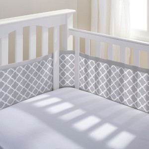 Breathable Baby Clover Mesh Liner - Gray, Green Gray