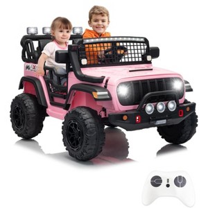 Jojoka 24V 2-Seater Kids Ride On Car with Remote, Dual 200W Motors Electric Vehicle, 20" Seat, LED Lights, Music & USB - 1 of 4