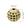 Unique Bargains Round Brass Rhinestone DIY Bracelets Earrings Charm Spacer Beads 8 Pcs - 2 of 4